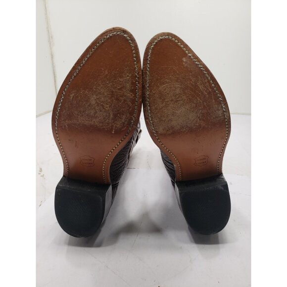 Vintage Union Made Cowboy Western Boots Mens 7.5E 903 40108J9 Brown - Picture 7 of 9